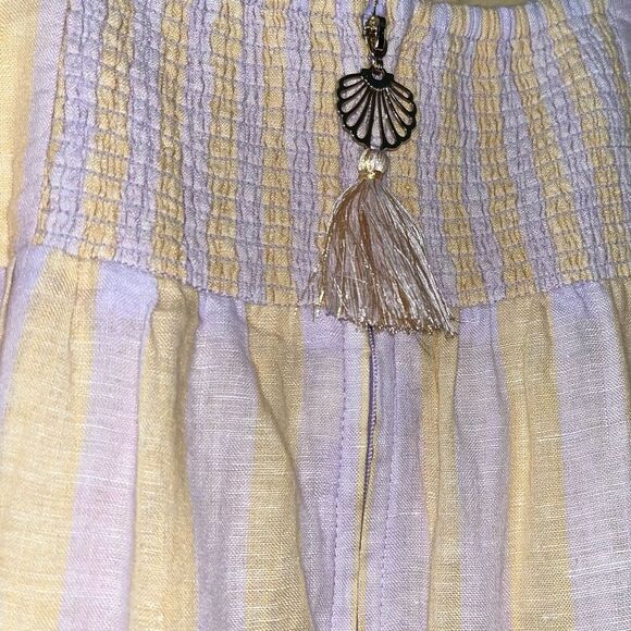 Lilly Pulitzer Javanne Linen Maxi Dress EUC Lilac Island Secrets Stripe 10 - Picture 6 of 12